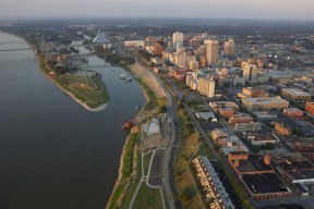 Aerial View of Downtown Memphis